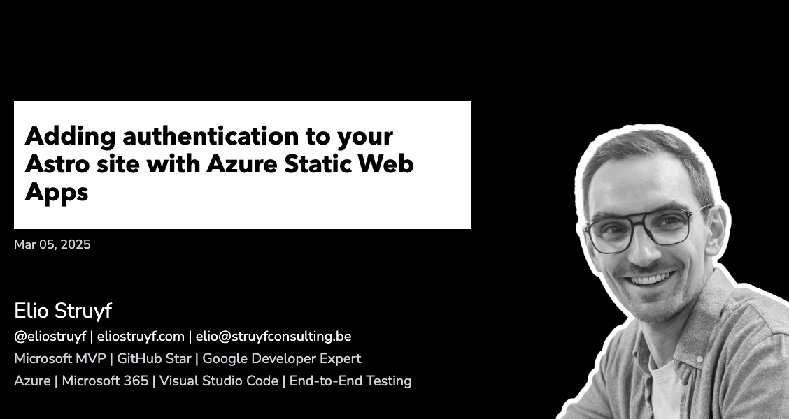 Authentication for Astro with Azure Static Web Apps