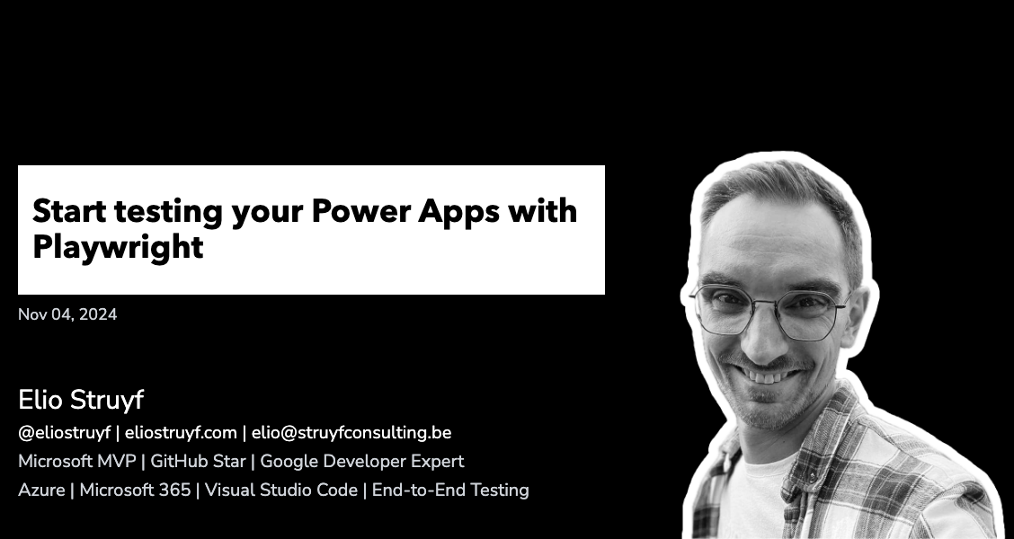 Start testing your Power Apps with Playwright